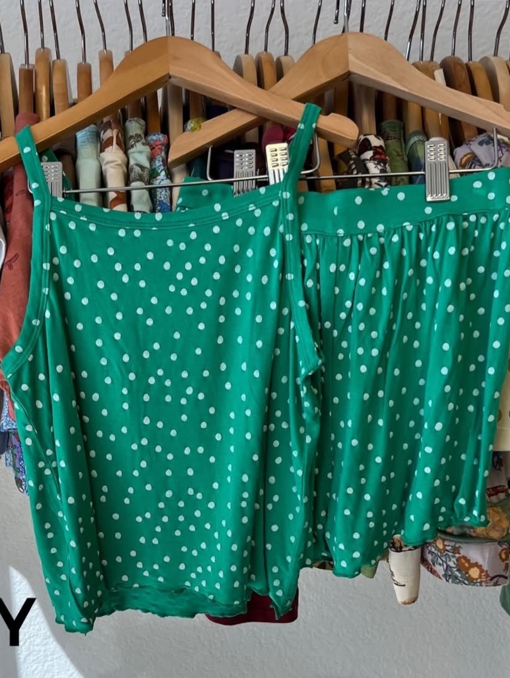 Kate Quinn Green Polka Dot Short And Tank Set 8Y NWT